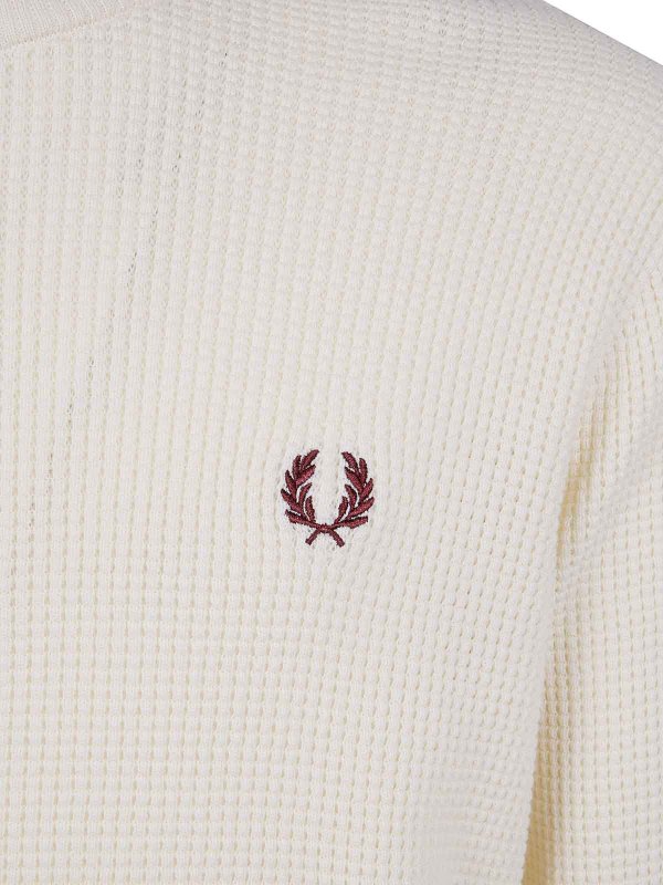 The Best Shops FRED PERRY: Strickpullover mit Rundhalsausschnitt - Rundhalspullover - Nude