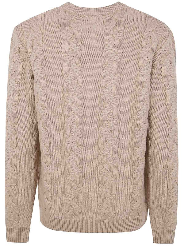 FRED PERRY: crew necks online - Chunky Cable Knit Jumper