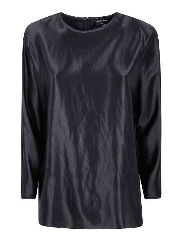 GIORGIO ARMANI: シャツ - シャツ - 黒