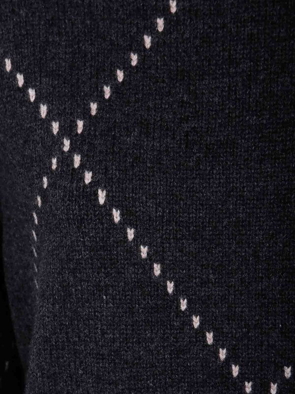 The Best Shops GRAN SASSO: Strickpullover mit Rundhalsausschnitt - Rundhalspullover - Grau