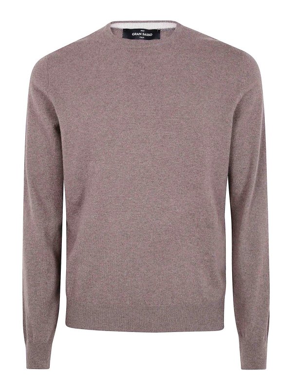 GRAN SASSO: Strickpullover mit Rundhalsausschnitt - Rundhalspullover - Braun