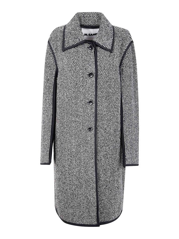 JIL SANDER: ロングコート - ロングコート - グレー
