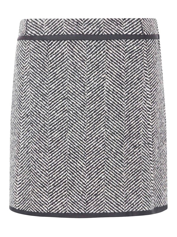 JIL SANDER: Mini jupes - Mini Jupe - Gris