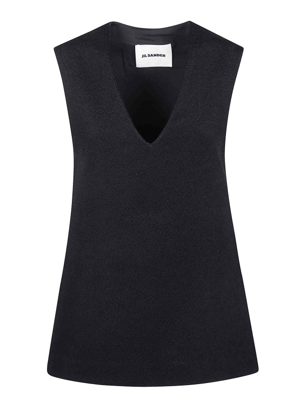 JIL SANDER: トップス＆タンクトップ - トップ/タンクトップ - 黒
