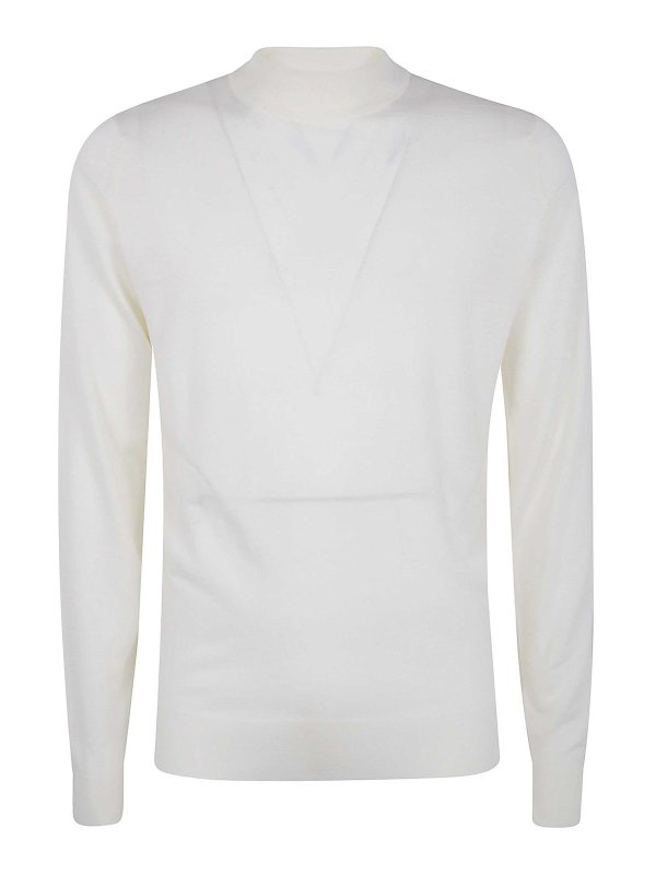 JOHN SMEDLEY: Rollkragenpullover  und Polo-Ausschnitt - Rollkragenpullover - Weiß