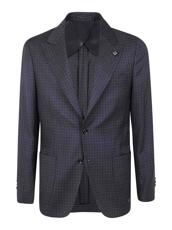 LARDINI: Vestes casuals - Iconic Drop 7 Regular - Gris