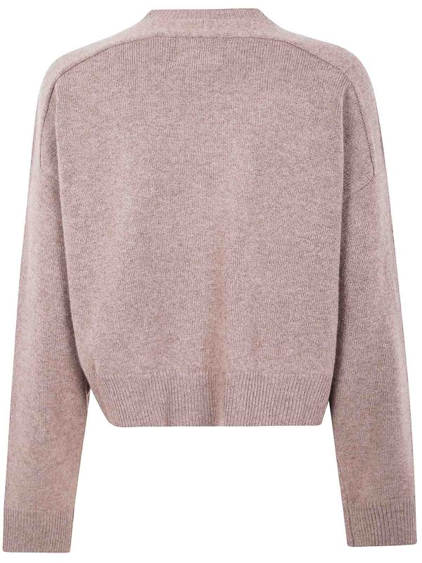 LOULOU STUDIO: Strickpullover mit Rundhalsausschnitt online - Rundhalspullover - Nude
