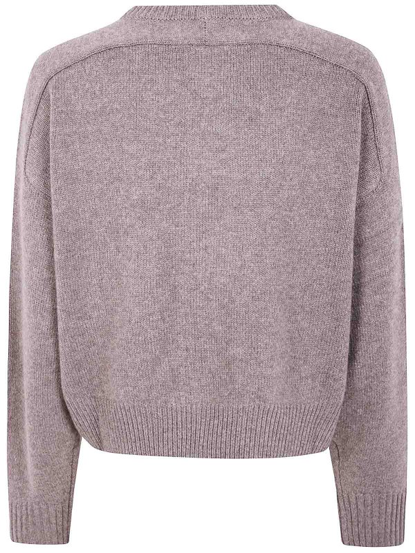 LOULOU STUDIO: Strickpullover mit Rundhalsausschnitt online - Rundhalspullover - Nude