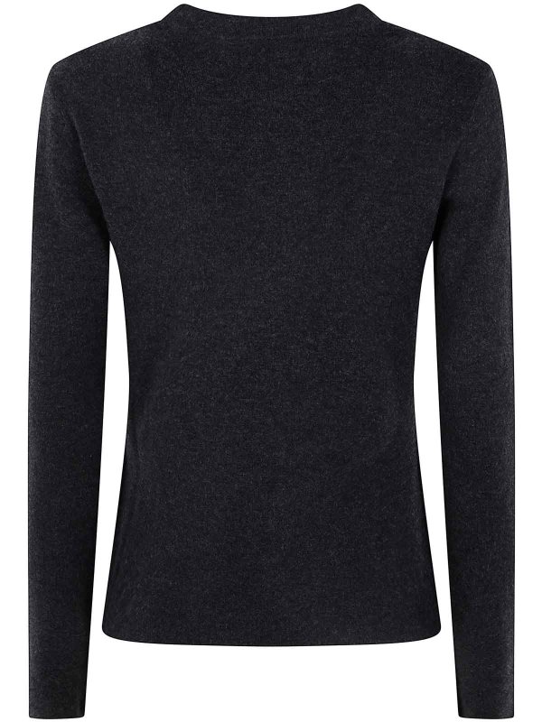 Max Mara: Strickpullover mit Rundhalsausschnitt online - Rundhalspullover - Grau