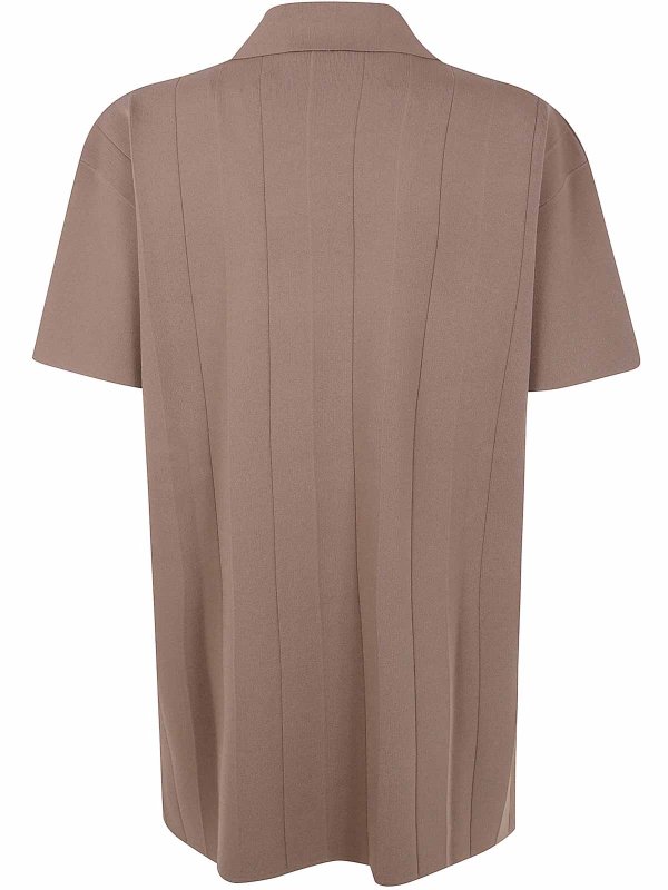 Max Mara: Strickpullover mit Rundhalsausschnitt online - Rundhalspullover - Braun