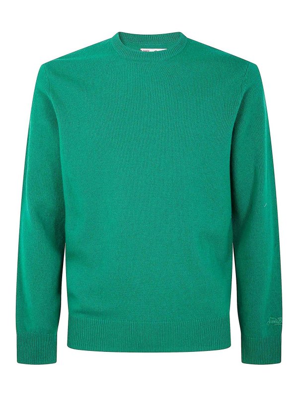 MC2 SAINT BARTH: Strickpullover mit Rundhalsausschnitt - Rundhalspullover - Grün