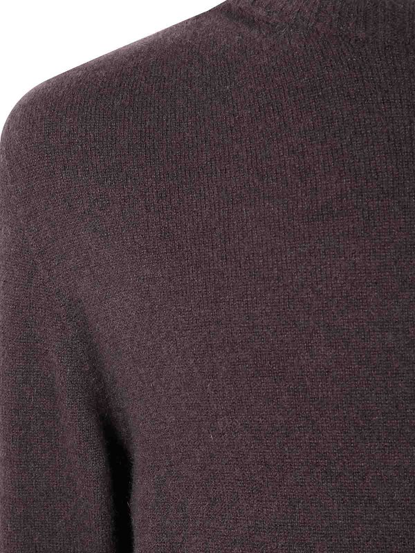 The Best Shops MD75: Strickpullover mit Rundhalsausschnitt - Rundhalspullover - Braun