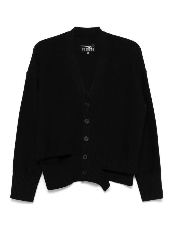 MM6 MAISON MARGIELA: カーディガン - カーディガン - 黒