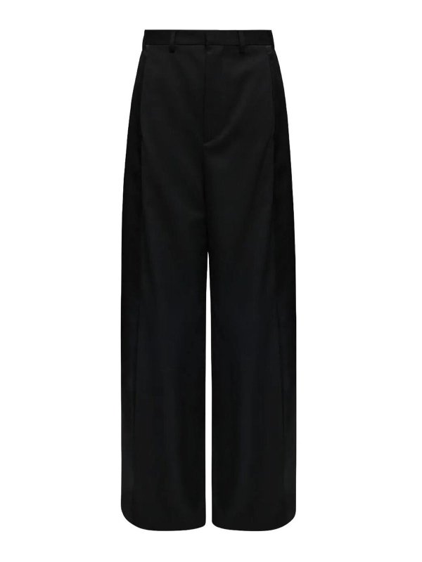 MM6 MAISON MARGIELA: カジュアルトラウザー - カジュアルパンツ - 黒