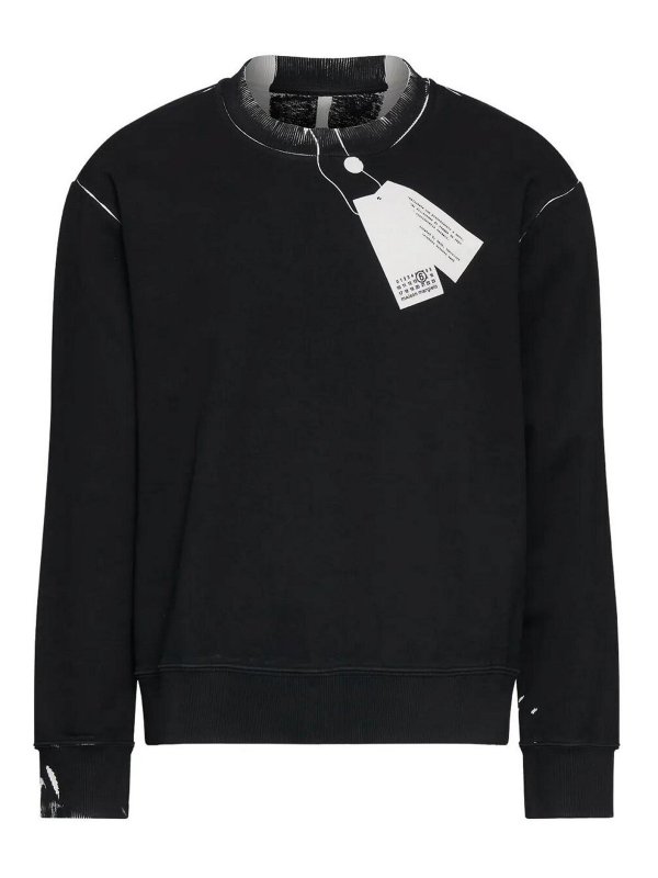 MM6 MAISON MARGIELA: スウェット＆セーター - スウェットシャツ/セーター - 黒