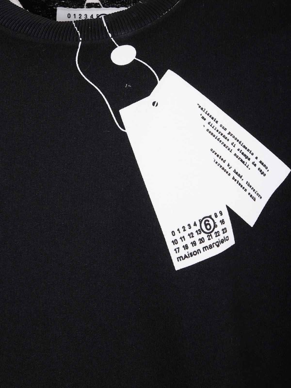 スウェットシャツ/セーター - 黒 shop online: MM6 MAISON MARGIELA
