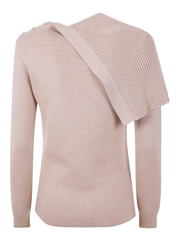RABANNE: Strickpullover mit Rundhalsausschnitt online - Rundhalspullover - Nude