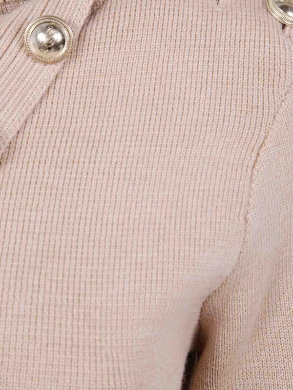 The Best Shops RABANNE: Strickpullover mit Rundhalsausschnitt - Rundhalspullover - Nude