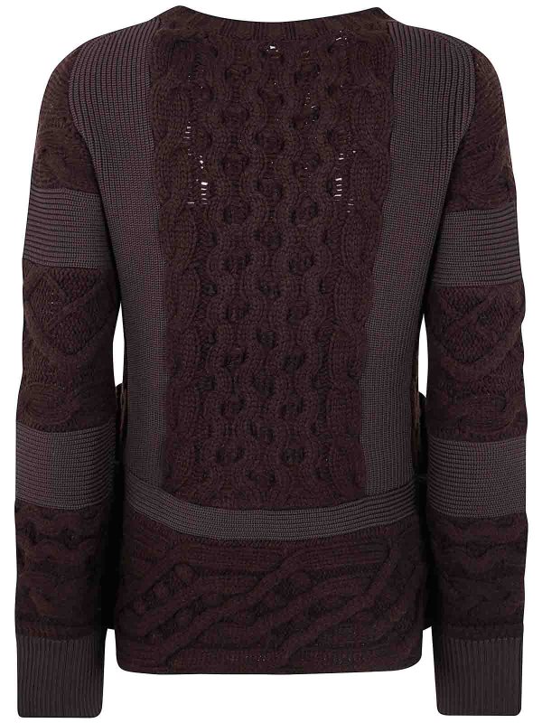 Sacai: crew necks online - Wool Knit Pullover
