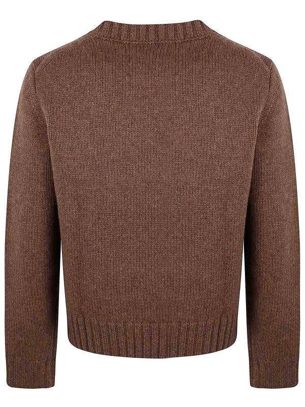 STUDIO NICHOLSON: Pull col rond online - Pull Col Rond - Marron