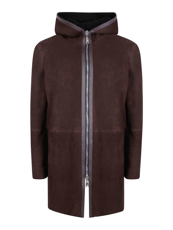 TAGLIATORE: leather coats - Man  Coat