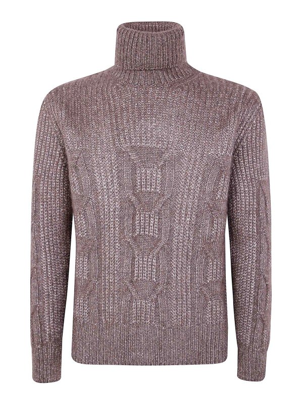 ZEGNA: Col roulé & Col polo - Pull Col Roulé - Marron