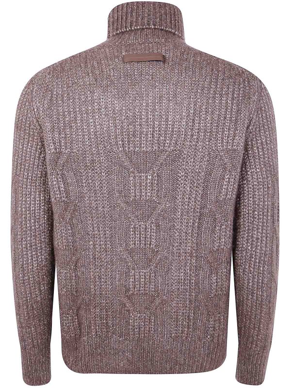 ZEGNA: Col roulé & Col polo online - Pull Col Roulé - Marron
