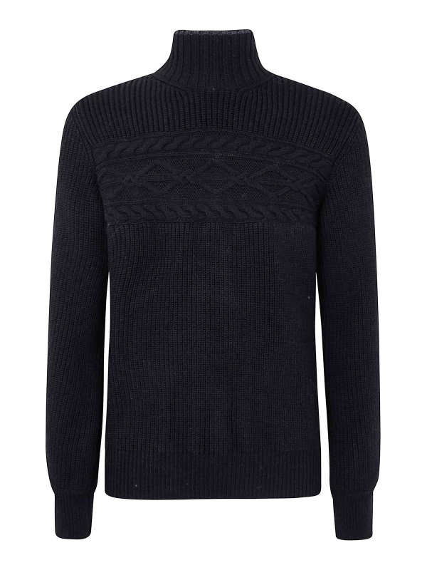 ZEGNA: Col roulé & Col polo - Pull Col Roulé - Noir