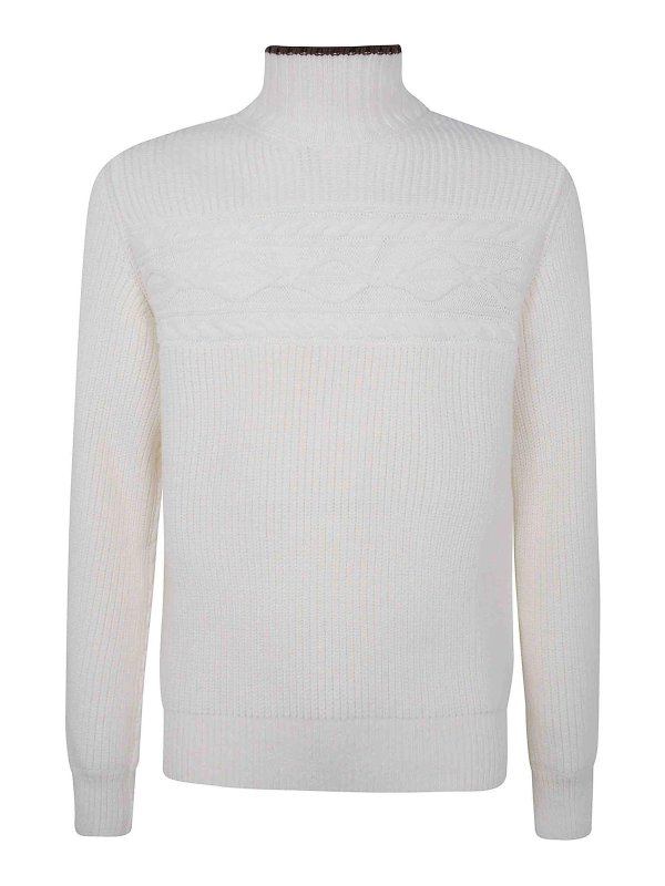 ZEGNA: Rollkragenpullover  und Polo-Ausschnitt - Rollkragenpullover - Weiß