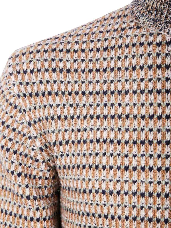 The Best Shops ZANONE: Strickpullover mit Rundhalsausschnitt - Rundhalspullover - Braun