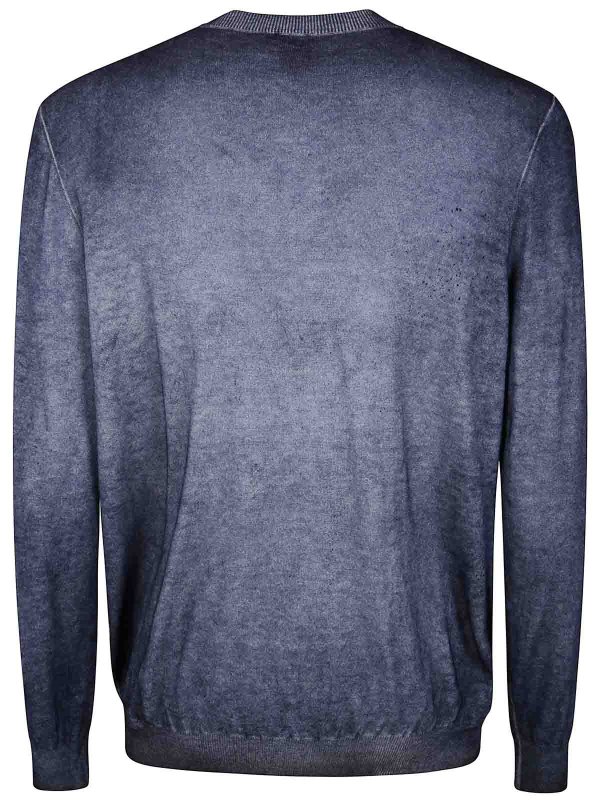 AVANT-TOI: Strickpullover mit Rundhalsausschnitt online - Rundhalspullover - Blau