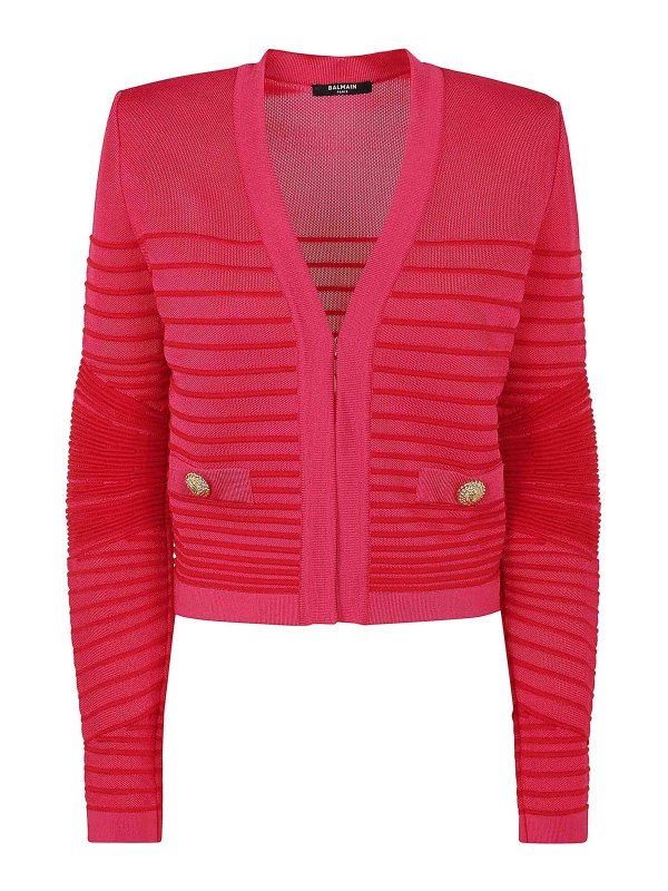 Balmain: Cardigans - Cardigan - Rosa