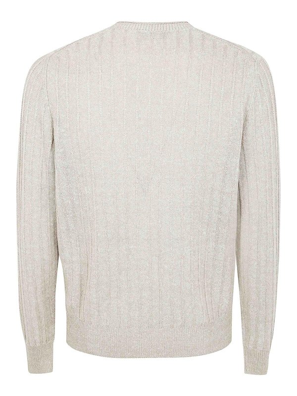 BARBA: Strickpullover mit Rundhalsausschnitt online - Rundhalspullover - Nude