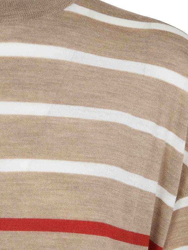 The Best Shops BRUNELLO CUCINELLI: Strickpullover mit Rundhalsausschnitt - Rundhalspullover - Braun