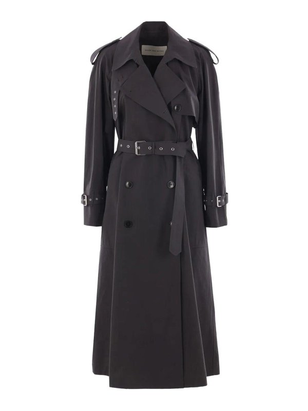 DRIES VAN NOTEN: トレンチコート - トレンチコート - グレー