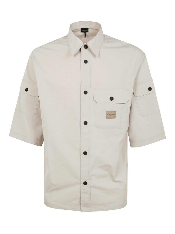 EMPORIO ARMANI: シャツ - シャツ - グレー