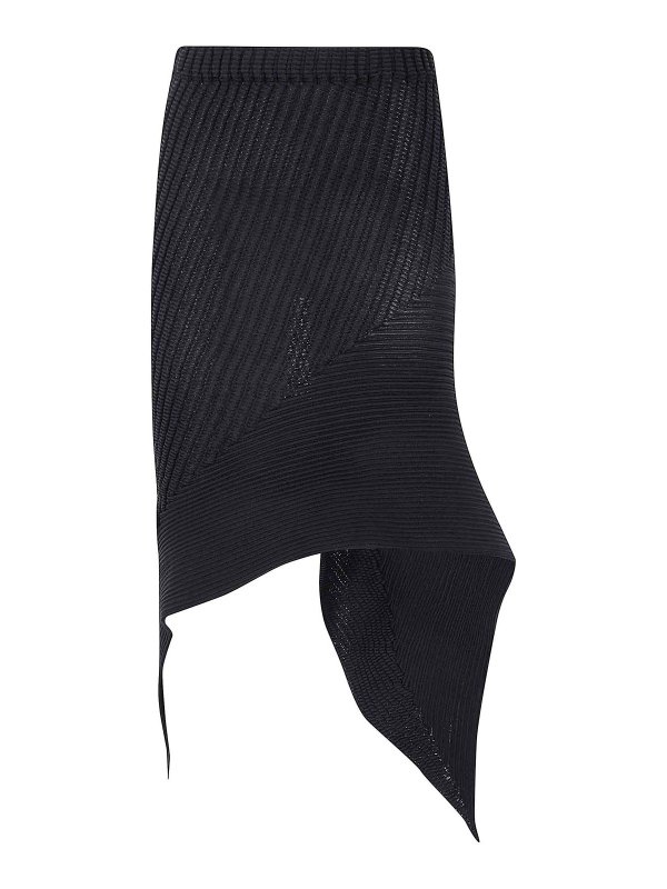 ISSEY MIYAKE: ミニスカート - ミニスカート - 黒