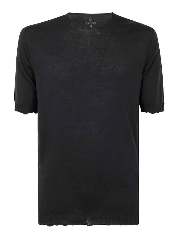 MD75: Suéteres con cuello pico - Suéter Cuello Redondo - Azul
