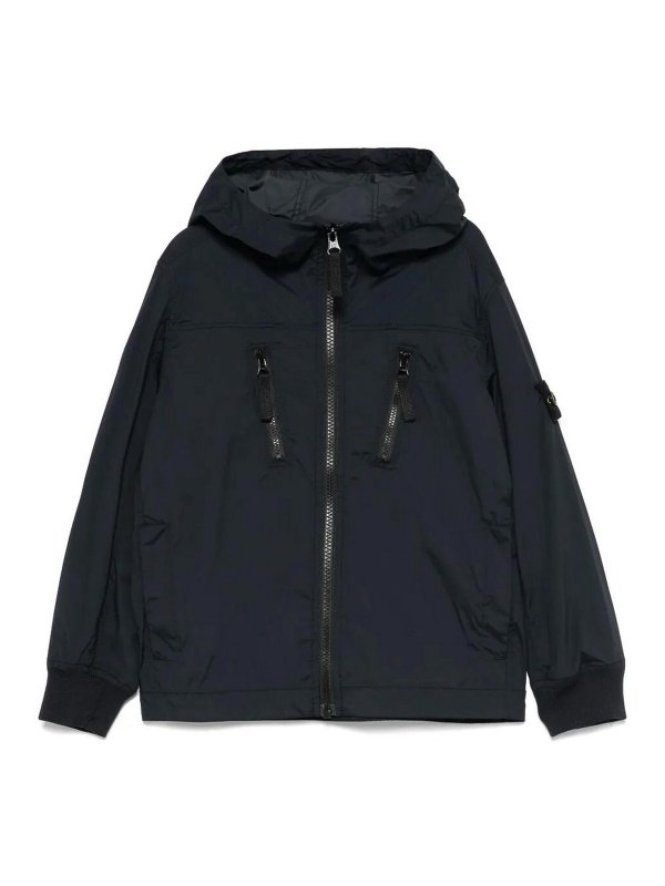 Stone Island Junior: カジュアルジャケット - カジュアルジャケット - ブルー