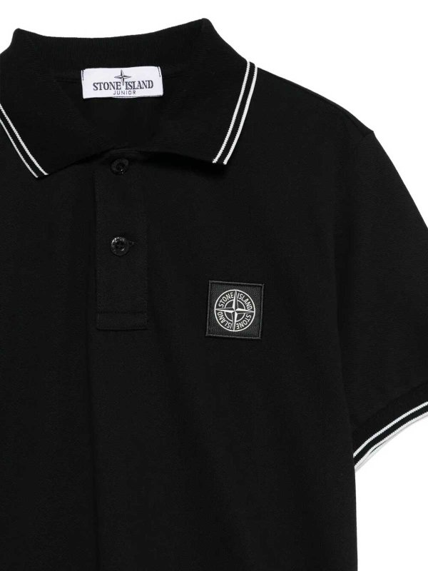 The Best Shops Stone Island Junior: ポロシャツ - ポロシャツ - 黒
