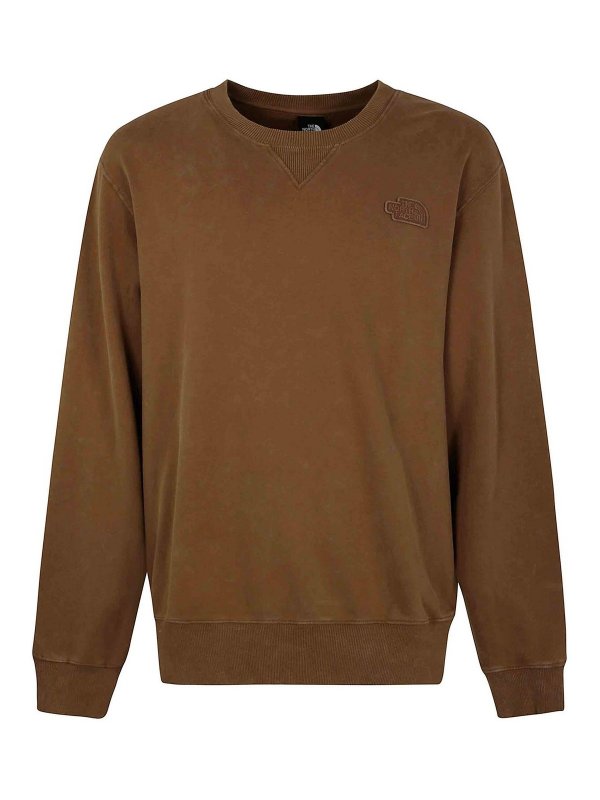 THE NORTH FACE: Strickpullover mit Rundhalsausschnitt - Rundhalspullover - Braun