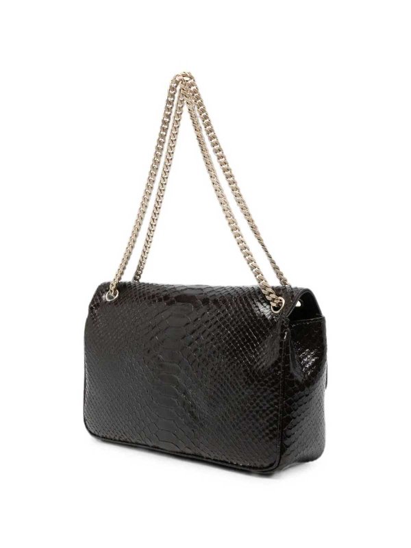 TOM FORD: shoulder bags online - Semi Shiny Printed Python Chain Shoulder Bag