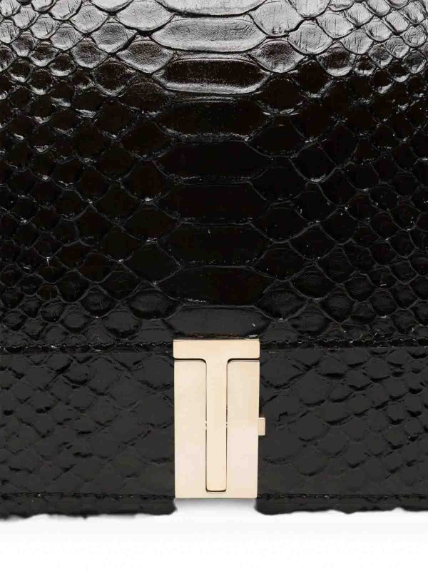 Semi Shiny Printed Python Chain Shoulder Bag shop online: TOM FORD