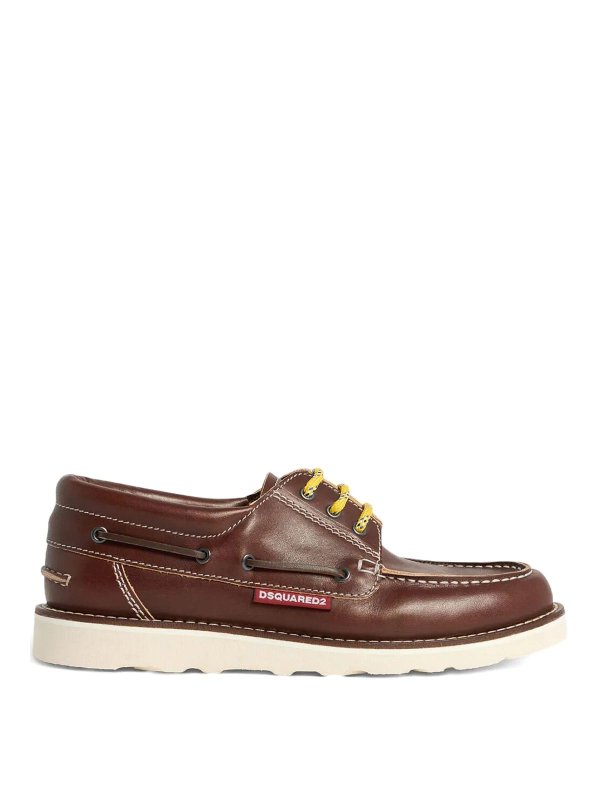 DSQUARED2: Mocasines y Zapatillas - Mocasines - Marrón