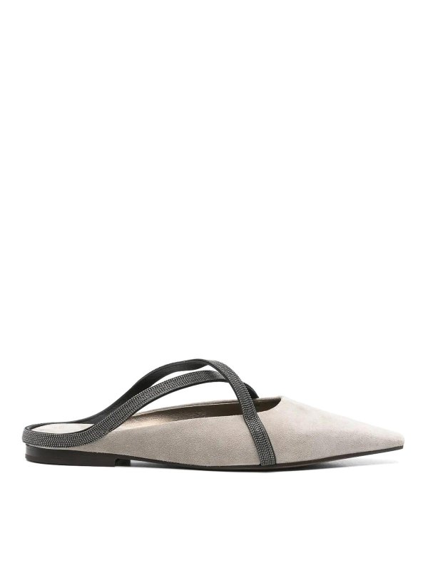 BRUNELLO CUCINELLI: flat shoes - Flat Square Pointed Ballet