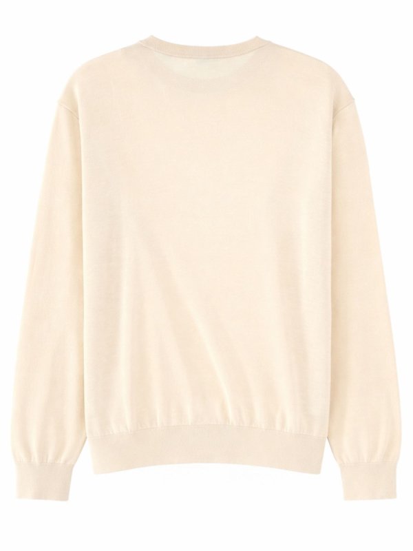ASPESI: Strickpullover mit Rundhalsausschnitt online - Rundhalspullover - Weiß