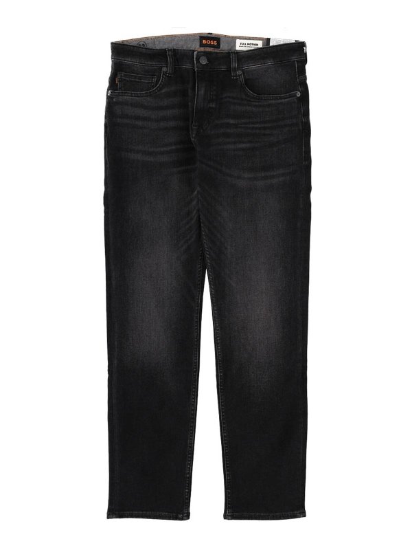 Hugo Boss: Jeans Rectos - Vaqueros Rectos - Negro