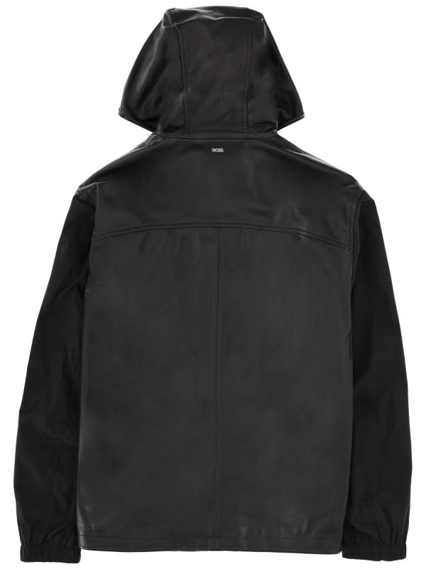 Hugo Boss: casual jackets online - Leather Blend Jacket