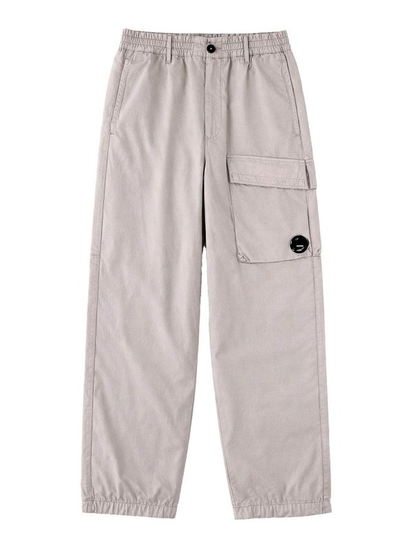 C.P. COMPANY: pantaloni casual - Pantalone Cargo Con Patch Logo
