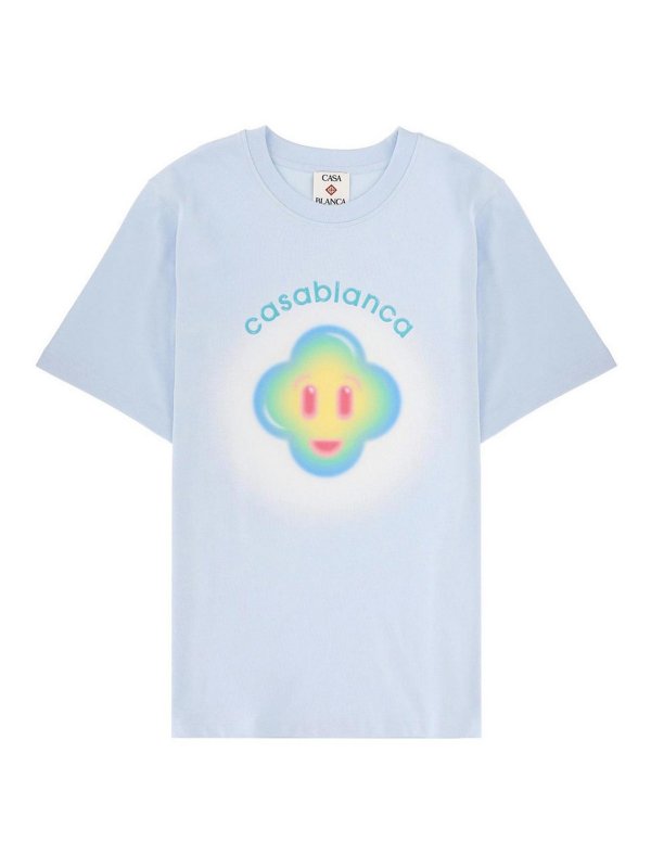 CASABLANCA: T-shirts - T-Shirt - Hellblau